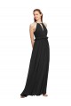 Keyhole Back Sheath Soft Chiffon Halter Neck Long Sleeveless Bridesmaid Dress Toowoomba