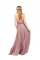 Royal Blue Chiffon Spaghetti Straps Long Sleeveless Bridesmaid Dress / Evening Dress Toowoomba