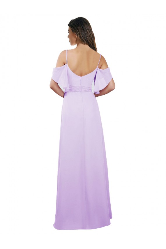 Soft Chiffon Off the Shoulder Long Cold Shoulder Formal Dress / Bridesmaid Dress Toowoomba