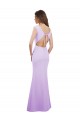 Open Back Soft Chiffon Round Neck Long Cap Sleeves Bridesmaid Dress Toowoomba
