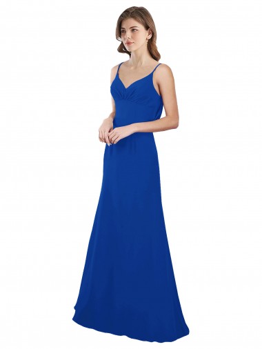 Low Back Soft Chiffon Sweetheart Long Sleeveless Evening Dress / Bridesmaid Dress Toowoomba