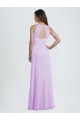 Keyhole Back Soft Chiffon Halter Neck Long Sleeveless Bridesmaid Dress / Formal Dress Toowoomba