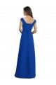 Royal Blue Chiffon V-Neck Long Sleeveless Bridesmaid Dress / Evening Dress Toowoomba