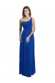 Low Back Soft Chiffon One Shoulder Long Sleeveless Bridesmaid Dress Toowoomba
