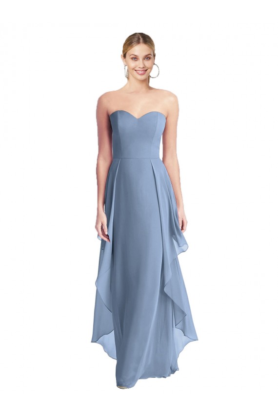 Chiffon Sweetheart Long Sleeveless Formal Dress / Bridesmaid Dress Toowoomba