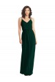 Low Back Soft Chiffon V-Neck Long Sleeveless Semi Formal Evening Dress / Bridesmaid Dress Toowoomba