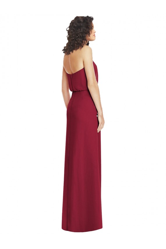 Low Back Soft Chiffon Sweetheart Long Sleeveless Formal Dress / Bridesmaid Dress Toowoomba