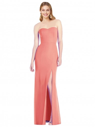Desert Rose Soft Chiffon Sweetheart Long Sleeveless Bridesmaid Dress Toowoomba