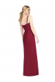 Lilac Soft Chiffon Spaghetti Straps Long Sleeveless Bridesmaid Dress Toowoomba