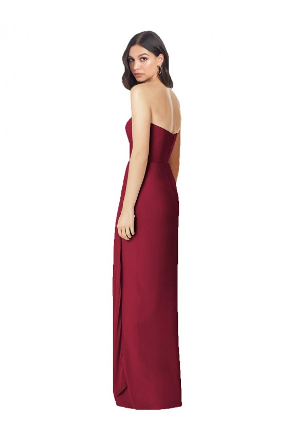Olive Green Soft Chiffon Sweetheart Long Sleeveless Bridesmaid Dress Toowoomba