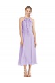 V-Back Soft Chiffon Halter Neck Tea length Sleeveless Prom Dress / Bridesmaid Dress Toowoomba