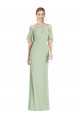 Soft Chiffon Halter Neck Long Cold Shoulder Semi Formal Evening Dress / Bridesmaid Dress Toowoomba