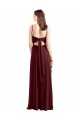 Burgundy Gold Chiffon Spaghetti Straps Long Sleeveless Bridesmaid Dress / Evening Dress Toowoomba