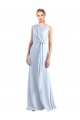 Keyhole Back Chiffon V-Neck Long Sleeveless Bridesmaid Dress / Evening Gowns Toowoomba
