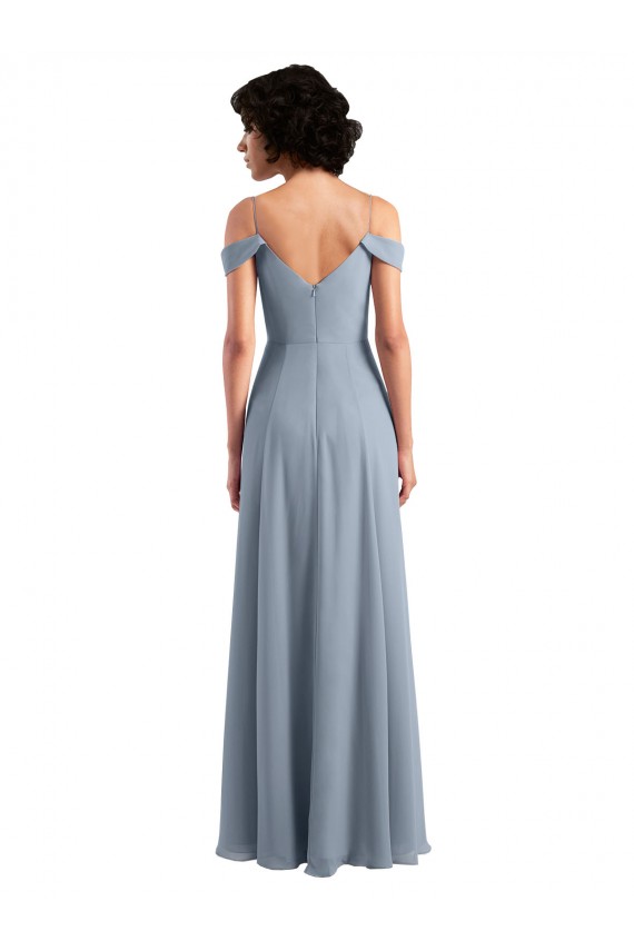 Chiffon Off the Shoulder Long Sleeveless Formal Dress / Bridesmaid Dress Toowoomba