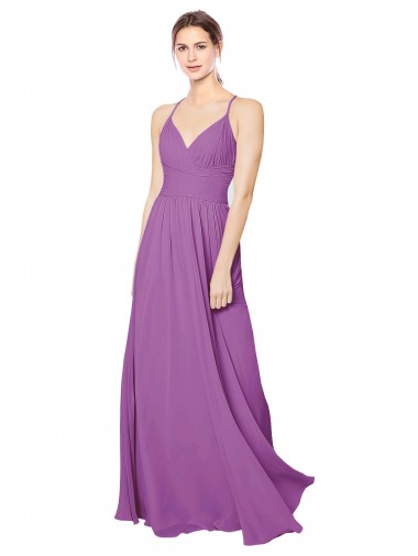 Open Back Dahlia Soft Chiffon Sweetheart Long Sleeveless Formal Dress / Bridesmaid Dress Toowoomba