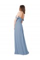 Low Back A-Line Chiffon Sweetheart Long Sleeveless Wedding Party Dress Toowoomba