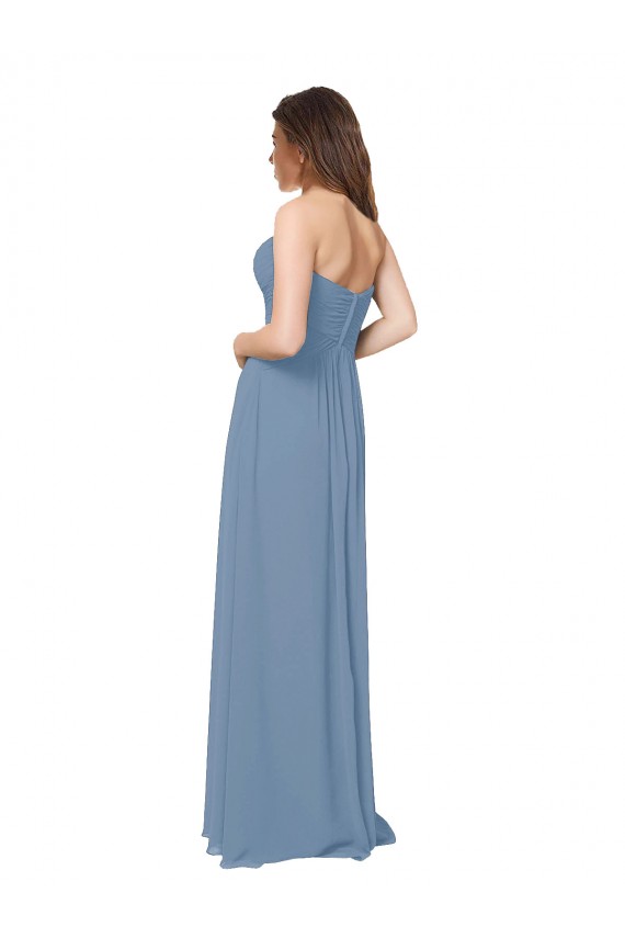 Low Back Chiffon Sweetheart Long Sleeveless Bridesmaid Dress / Evening Gowns Toowoomba