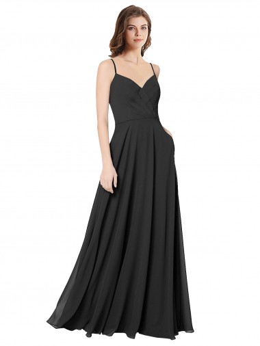 Open Back Chiffon Sweetheart Long Sleeveless Formal Dress / Bridesmaid Dress Toowoomba