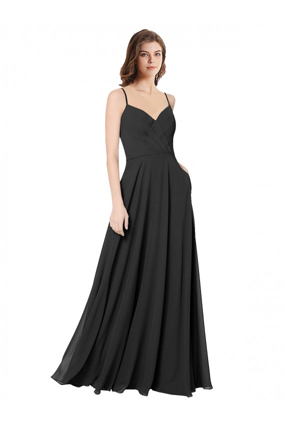 Open Back Chiffon Sweetheart Long Sleeveless Formal Dress / Bridesmaid Dress Toowoomba