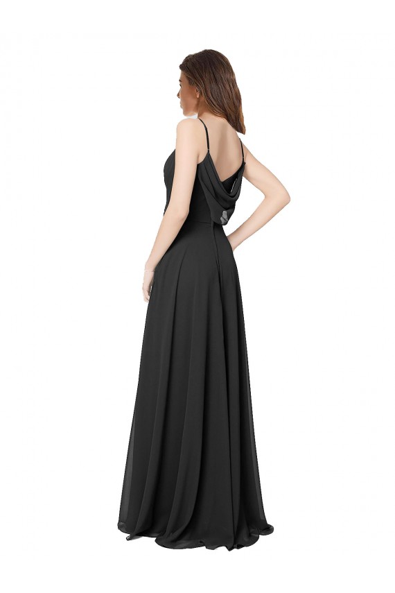 Open Back Chiffon Sweetheart Long Sleeveless Formal Dress / Bridesmaid Dress Toowoomba