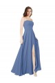 Open Back Soft Chiffon Strapless Long Sleeveless Formal Dress / Bridesmaid Dress Toowoomba
