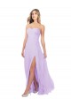 Lilac Chiffon Sweetheart Long Floor Length Sleeveless Bridesmaid Dress Toowoomba