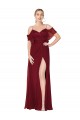 V-Back Soft Chiffon Off the Shoulder Long Cold Shoulder Formal Evening Gown / Prom Dress / Bridesmaid Dress Toowoomba