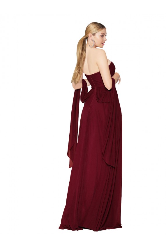 A-Line Soft Chiffon Sweetheart Long Sleeveless Formal Evening Gown / Prom Dress / Bridesmaid Dress Toowoomba