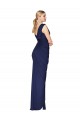 V-Back Dark Navy Soft Chiffon V-Neck Long Sleeveless Formal Evening Gown / Prom Dress / Bridesmaid Dress Toowoomba