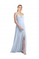 V-Back Chiffon Spaghetti Straps Long Sleeveless Bridesmaid Dress / Evening Gowns Toowoomba