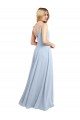V-Back Chiffon Spaghetti Straps Long Sleeveless Bridesmaid Dress / Evening Gowns Toowoomba