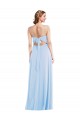 Light Sky Blue Soft Chiffon Spaghetti Straps Long Sleeveless Formal Evening Gown / Bridesmaid Dress Toowoomba