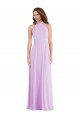 Low Back Soft Chiffon Halter Neck Long Sleeveless Semi Formal Evening Dress / Bridesmaid Dress Toowoomba