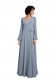 Soft Chiffon V-Neck Long Long Sleeves Bridesmaid Dress / Formal Dress Toowoomba
