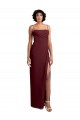 Low Back Burgundy Gold Soft Chiffon Spaghetti Straps Long Sleeveless Evening Dress / Bridesmaid Dress Toowoomba