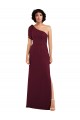 Burgundy Soft Chiffon One Shoulder Long Sleeveless Formal Evening Gown / Bridesmaid Dress Toowoomba