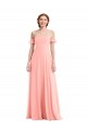 Soft Chiffon Off the Shoulder Long Flutter Sleeves Semi Formal Evening Dress / Bridesmaid Dress Toowoomba