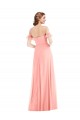 Soft Chiffon Off the Shoulder Long Flutter Sleeves Semi Formal Evening Dress / Bridesmaid Dress Toowoomba