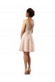 Soft Chiffon & Lace Bateau Neck Knee Length Cap Sleeves Bridesmaid Dress Toowoomba