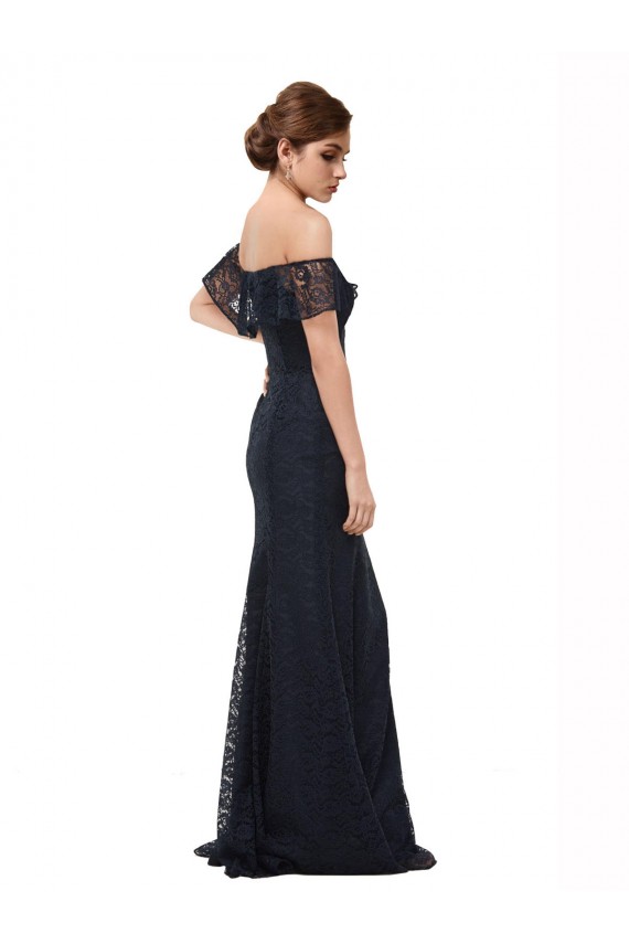 Lace Off the Shoulder Long Flutter Sleeves Prom Dress / Bridesmaid Dress Toowoomba