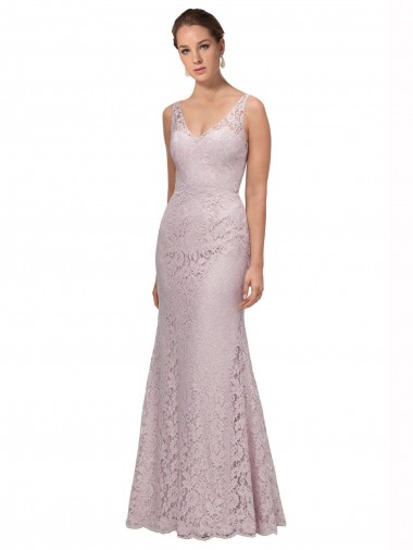 V-Back Lace V-Neck Long Sleeveless Formal Dress / Bridesmaid Dress Toowoomba