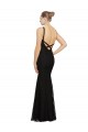 Open Back Lace Jewel Neck Long Sleeveless Bridesmaid Dress Toowoomba