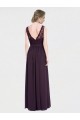 V-Back Chiffon & Lace V-Neck Long Sleeveless Bridesmaid Dress / Evening Dress Toowoomba