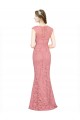 Salmon Lace Sweetheart Long Sleeveless Prom Dress / Bridesmaid Dress Toowoomba