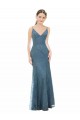 Open Back Lace Spaghetti Straps Long Sleeveless Bridesmaid Dress Toowoomba