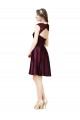 Open Back Satin & Lace Square Neck Knee Length Sleeveless Bridesmaid Dress Toowoomba