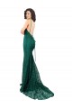 Open Back Lace V-Neck Long Sleeveless Black Tie Evening Gown / Prom Dress / Bridesmaid Dress Toowoomba