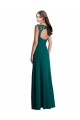 Open Back Soft Chiffon & Lace V-Neck Long Sleeveless Bridesmaid Dress Toowoomba