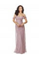 Keyhole Back Lace Off the Shoulder Long Sleeveless Bridesmaid Dress Toowoomba